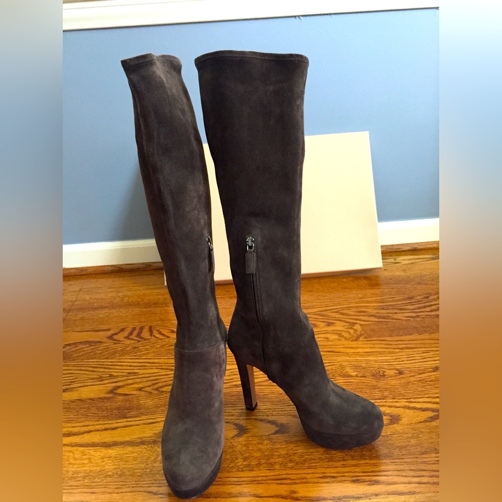 Gorgeous Authentic PRADA suede boots. Only tried on. New in box.  Size 37.5